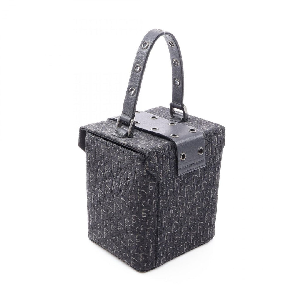 Dior Handbag Street Chic Trotter Black Canvas Leather Vanity — view 2