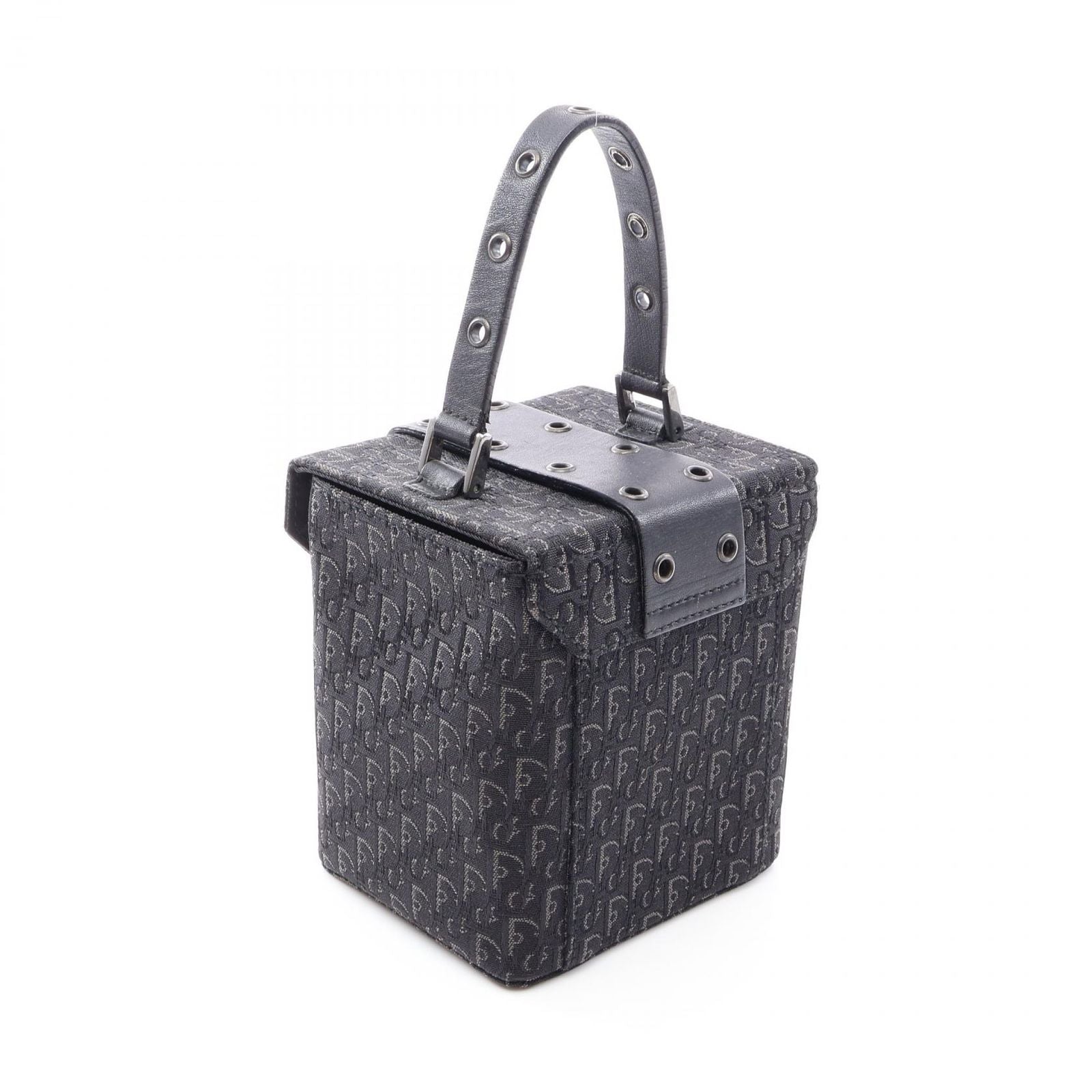 Dior Handbag Street Chic Trotter Black Canvas Leather Vanity — view 2
