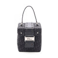 Dior Handbag Street Chic Trotter Black Canvas Leather Vanity