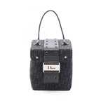 Dior Handbag Street Chic Trotter Black Canvas Leather Vanity
