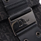 Dior Handbag Street Chic Trotter Black Canvas Leather Vanity — view 9