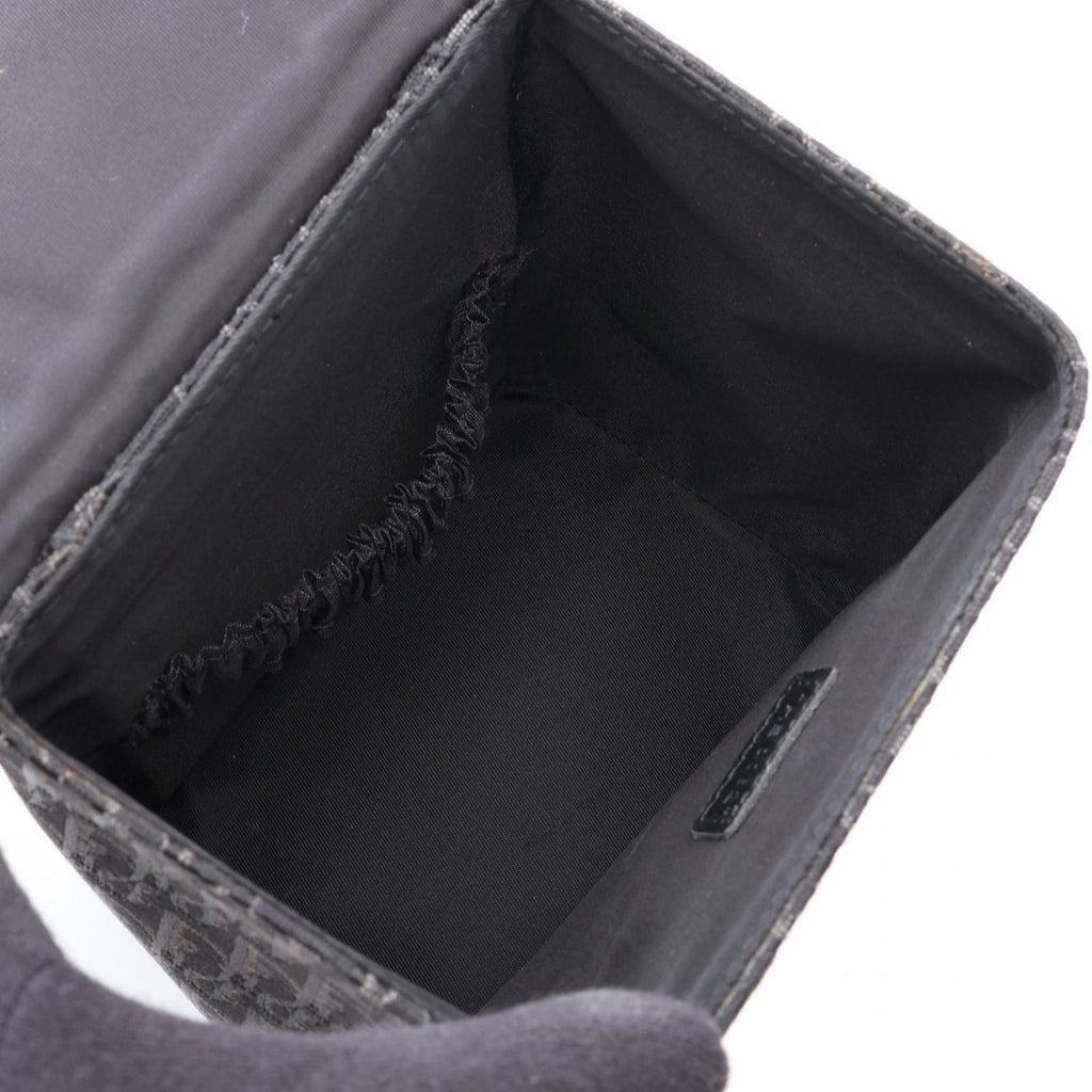 Dior Handbag Street Chic Trotter Black Canvas Leather Vanity — view 3