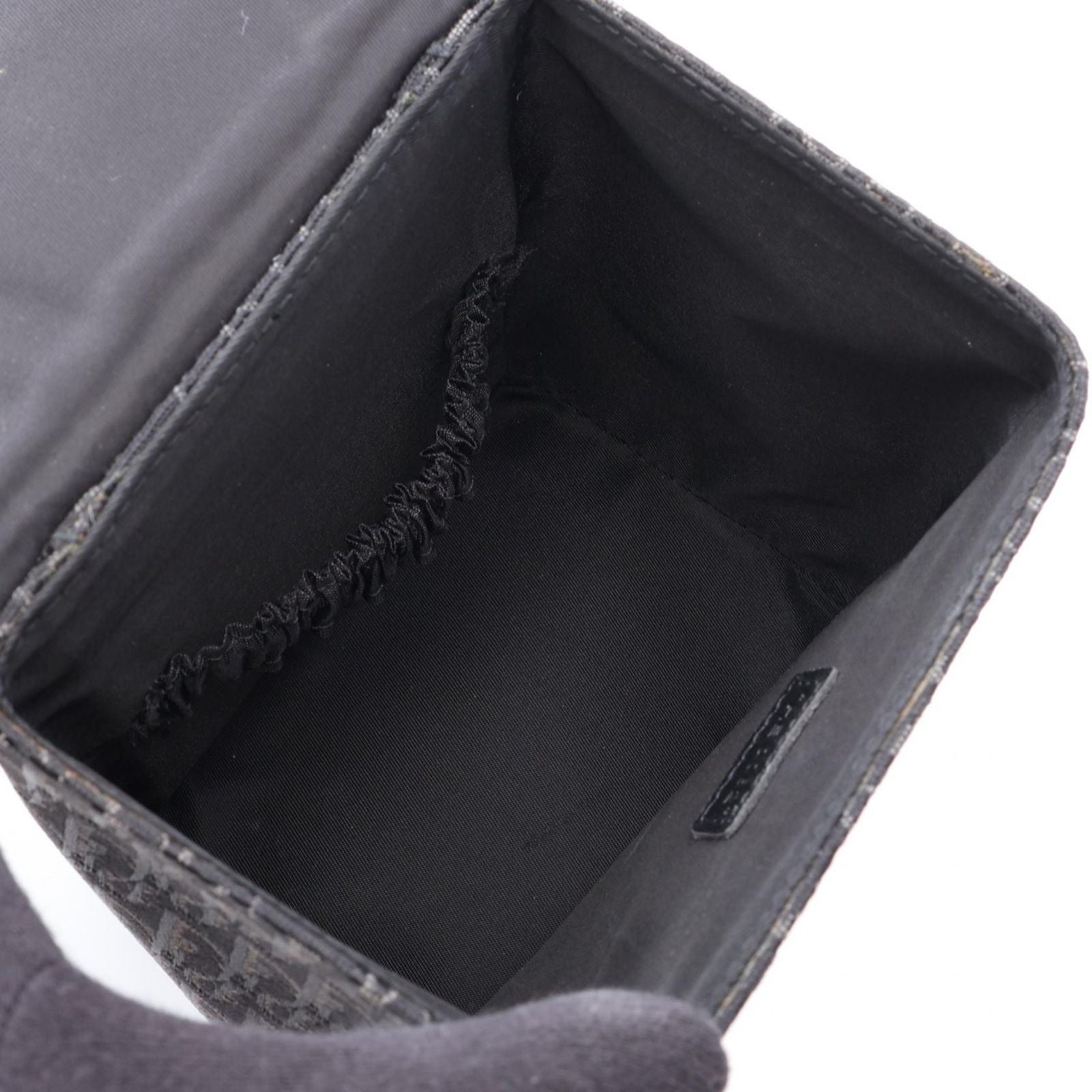 Dior Handbag Street Chic Trotter Black Canvas Leather Vanity — view 3
