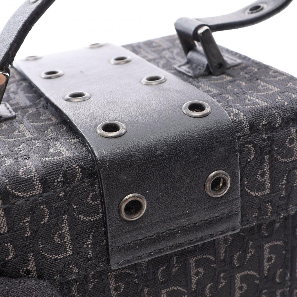Dior Handbag Street Chic Trotter Black Canvas Leather Vanity — view 8