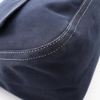 Fendi Shoulder Bag Mamma Bucket Navy Canvas Leather — view 8