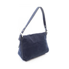 Fendi Shoulder Bag Mamma Bucket Navy Canvas Leather — view 2