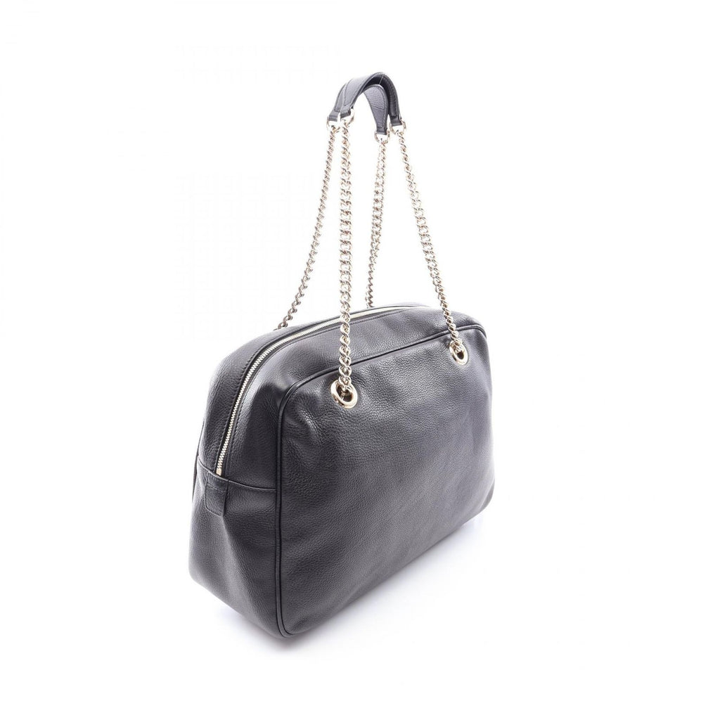 Gucci Shoulder Bag Soho Interlocking Black Leather Chain — view 2