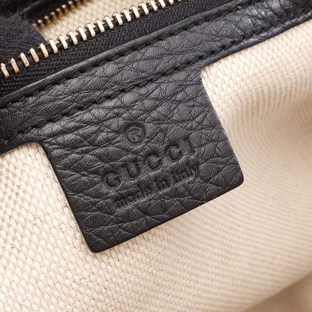 Gucci Shoulder Bag Soho Interlocking Black Leather Chain — view 4