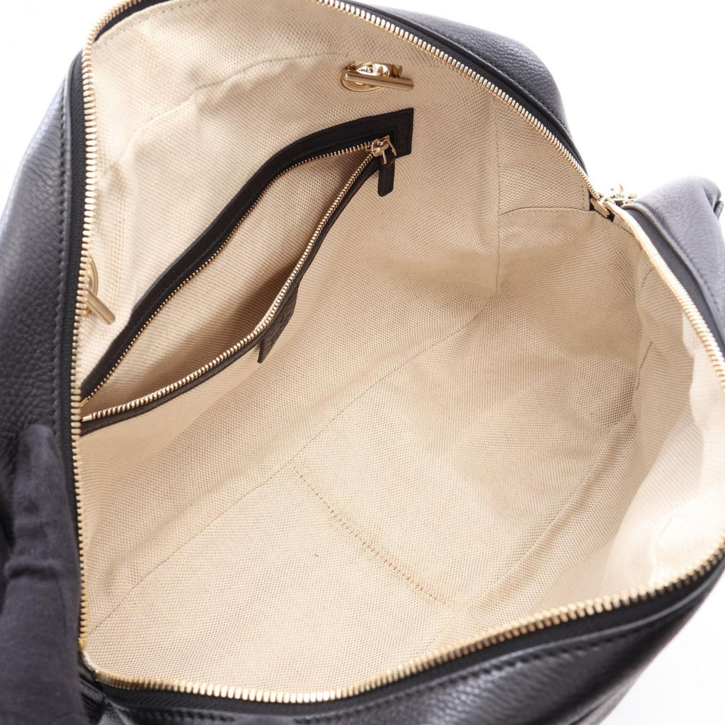 Gucci Shoulder Bag Soho Interlocking Black Leather Chain — view 3