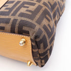 Fendi Tote Zucca Brown Beige Canvas Leather — view 5