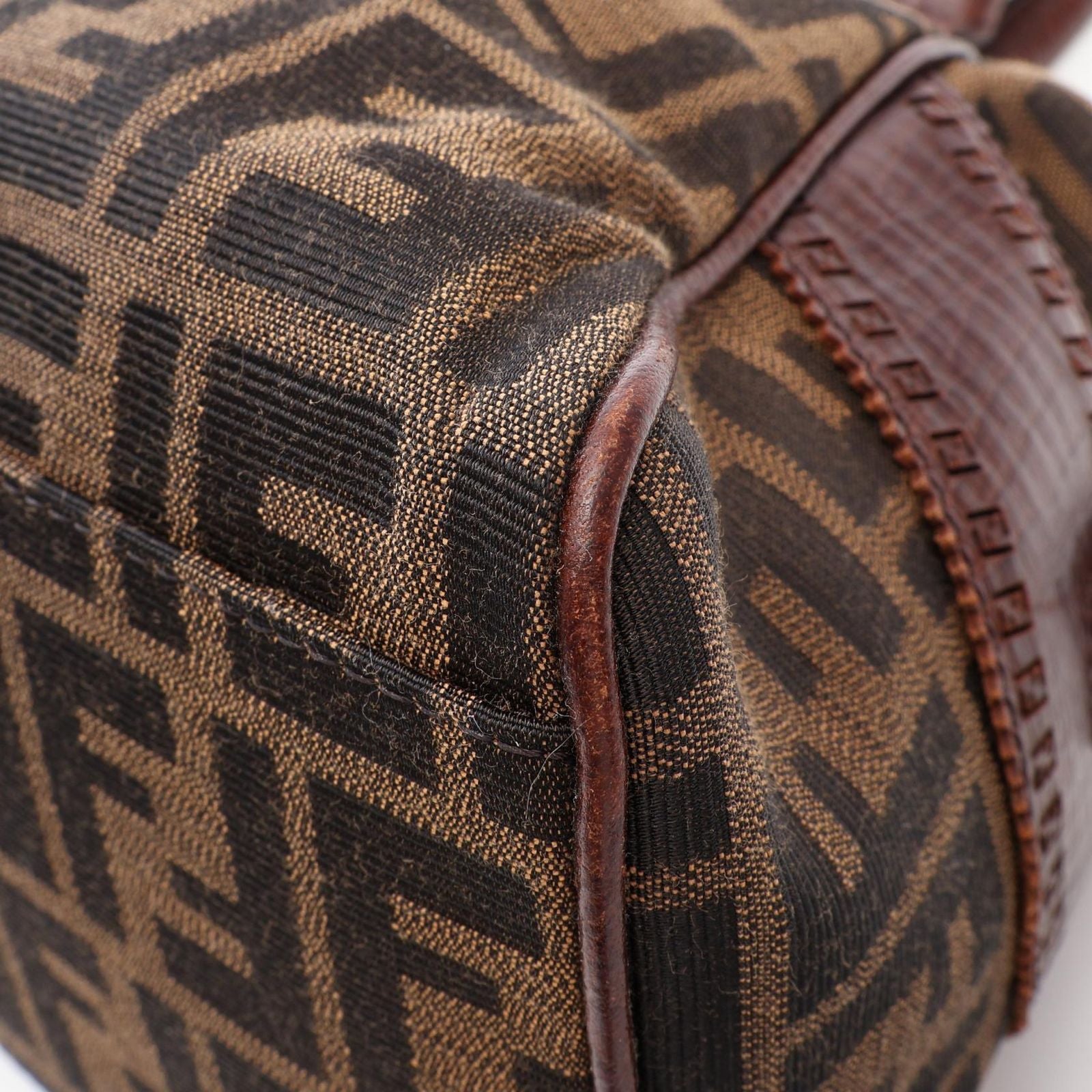 Fendi Handbag Etnico Zucca Brown Canvas Leather — view 5