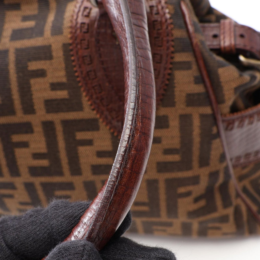 Fendi Handbag Etnico Zucca Brown Canvas Leather — view 7