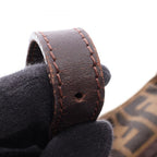Fendi Shoulder Bag Zucca Brown Canvas Leather — view 7