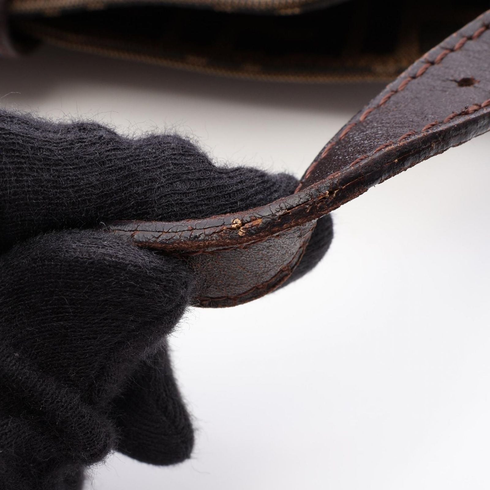 Fendi Shoulder Bag Zucca Brown Canvas Leather — view 9
