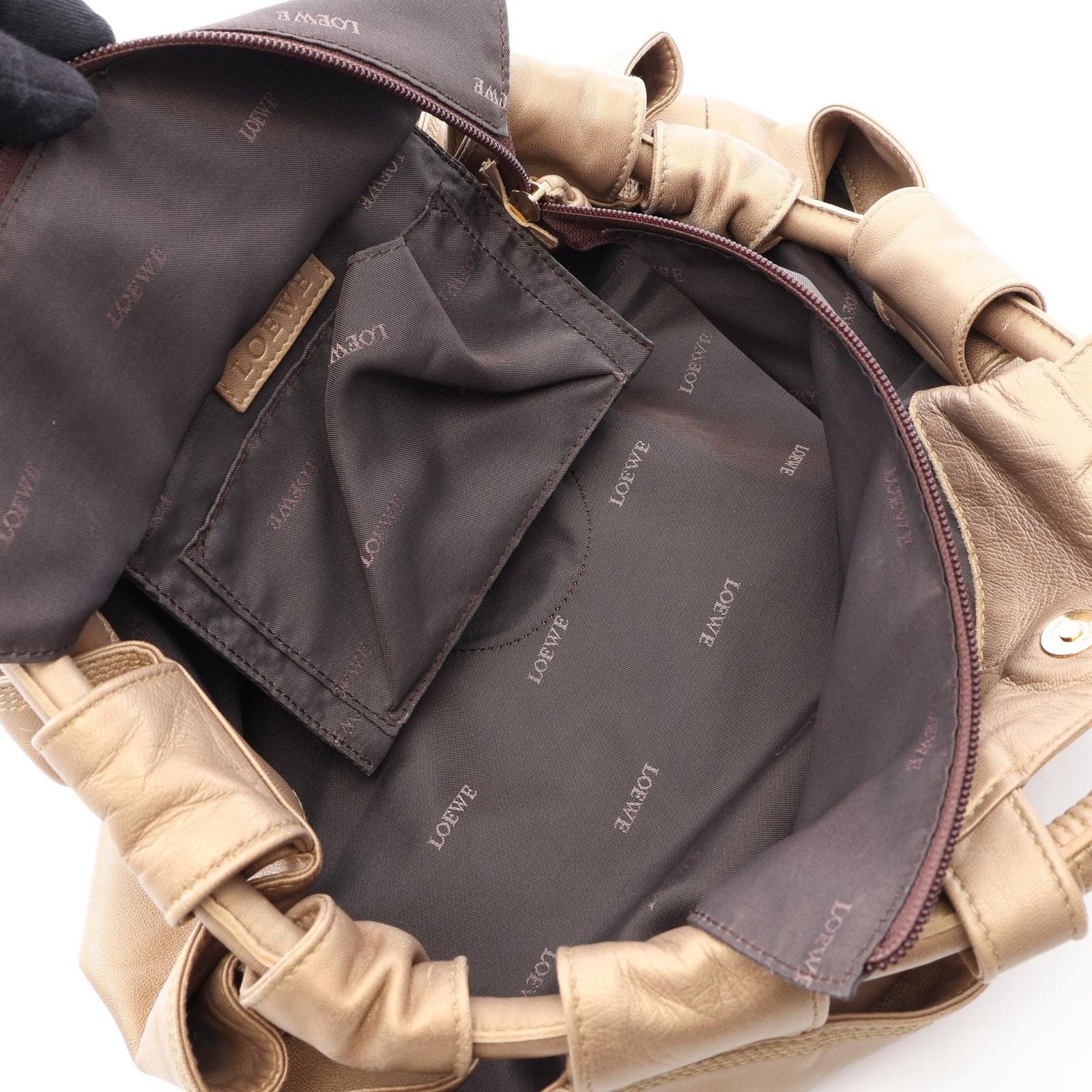 Loewe Handbag Nappa Aire Gold Leather — view 3