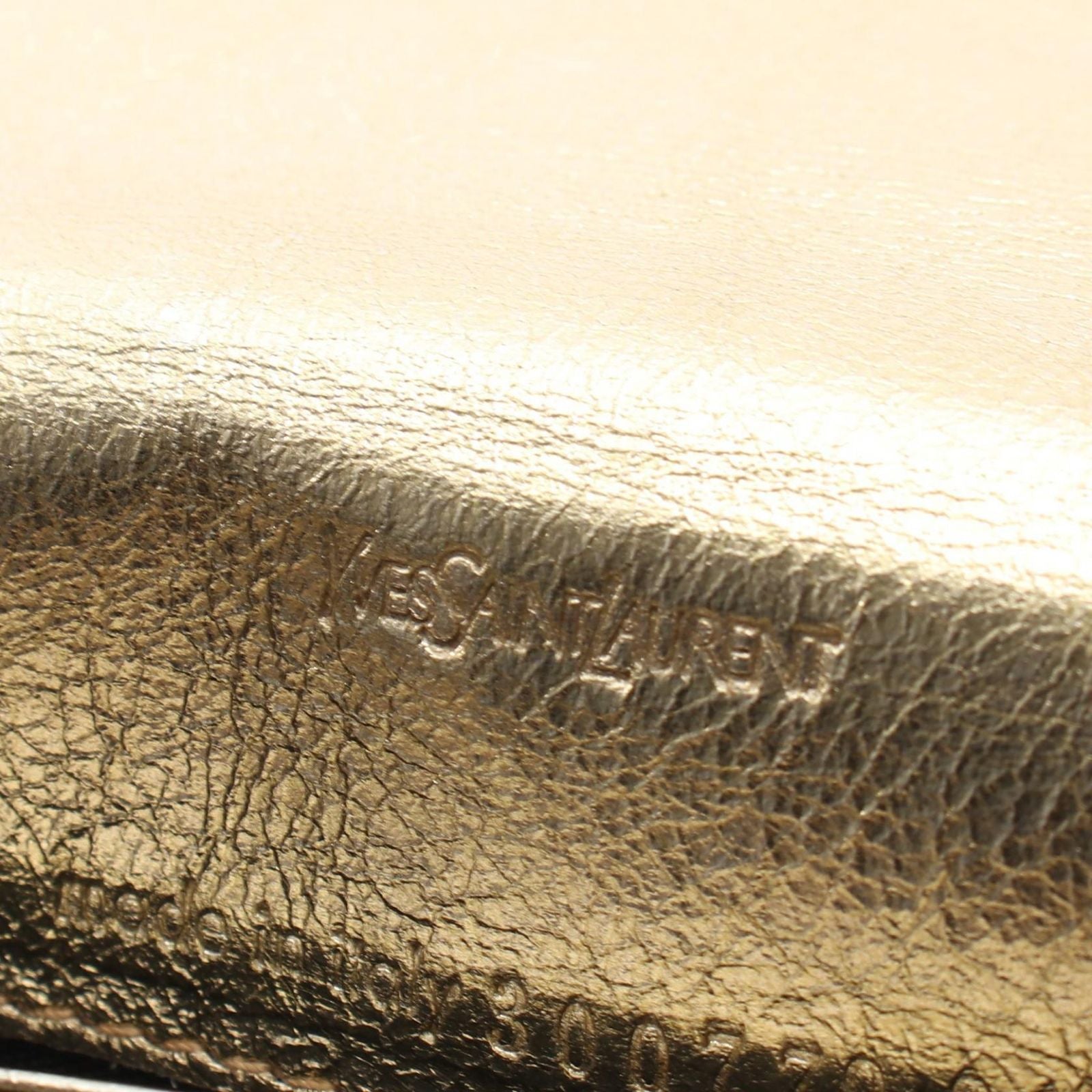 Saint Laurent Shoulder Bag Monogram Gold Leather Chain Wallet — view 4