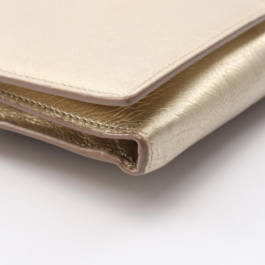 Saint Laurent Shoulder Bag Monogram Gold Leather Chain Wallet — view 6