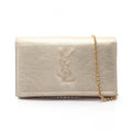 Saint Laurent Shoulder Bag Monogram Gold Leather Chain Wallet