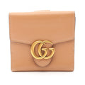 Gucci Bifold Wallet GG Marmont Brown Leather Hook