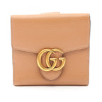 Gucci Bifold Wallet GG Marmont Brown Leather Hook