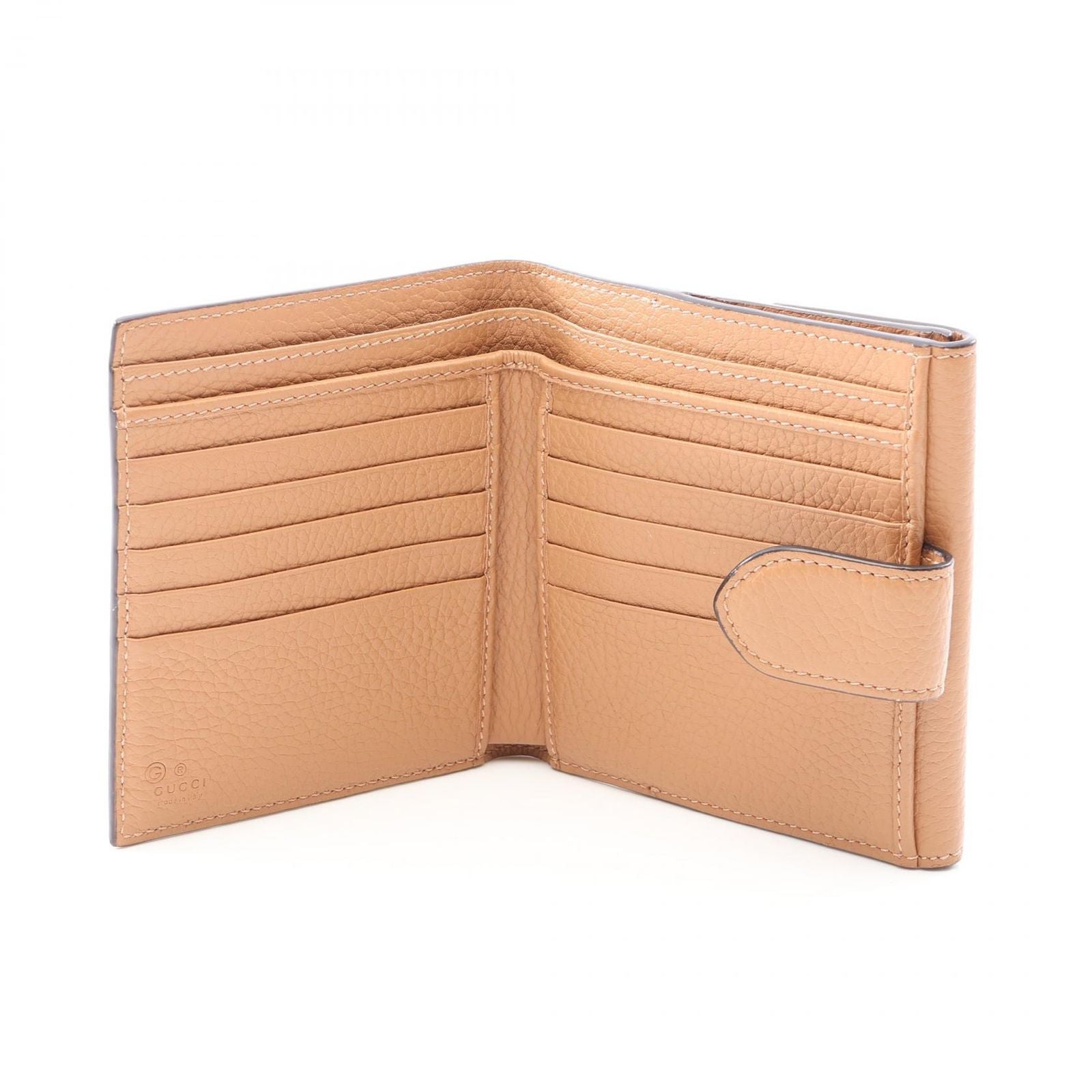 Gucci Bifold Wallet GG Marmont Brown Leather Hook — view 3