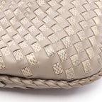 Bottega Veneta Shoulder Bag Intrecciato Hobo Gray Leather Exotic Cles the — view 5