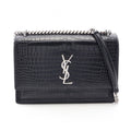 Saint Laurent Paris Shoulder Bag Sunset Croco