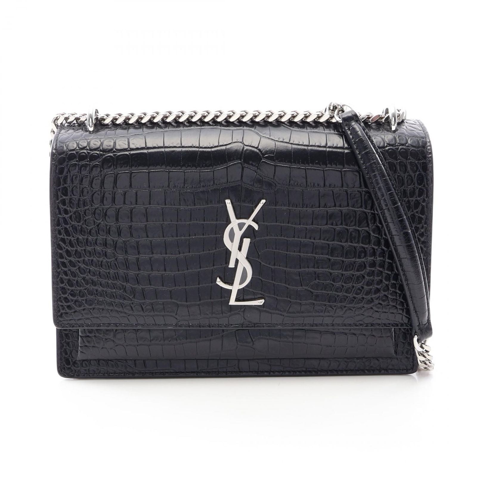 Saint Laurent Paris Shoulder Bag Sunset Croco