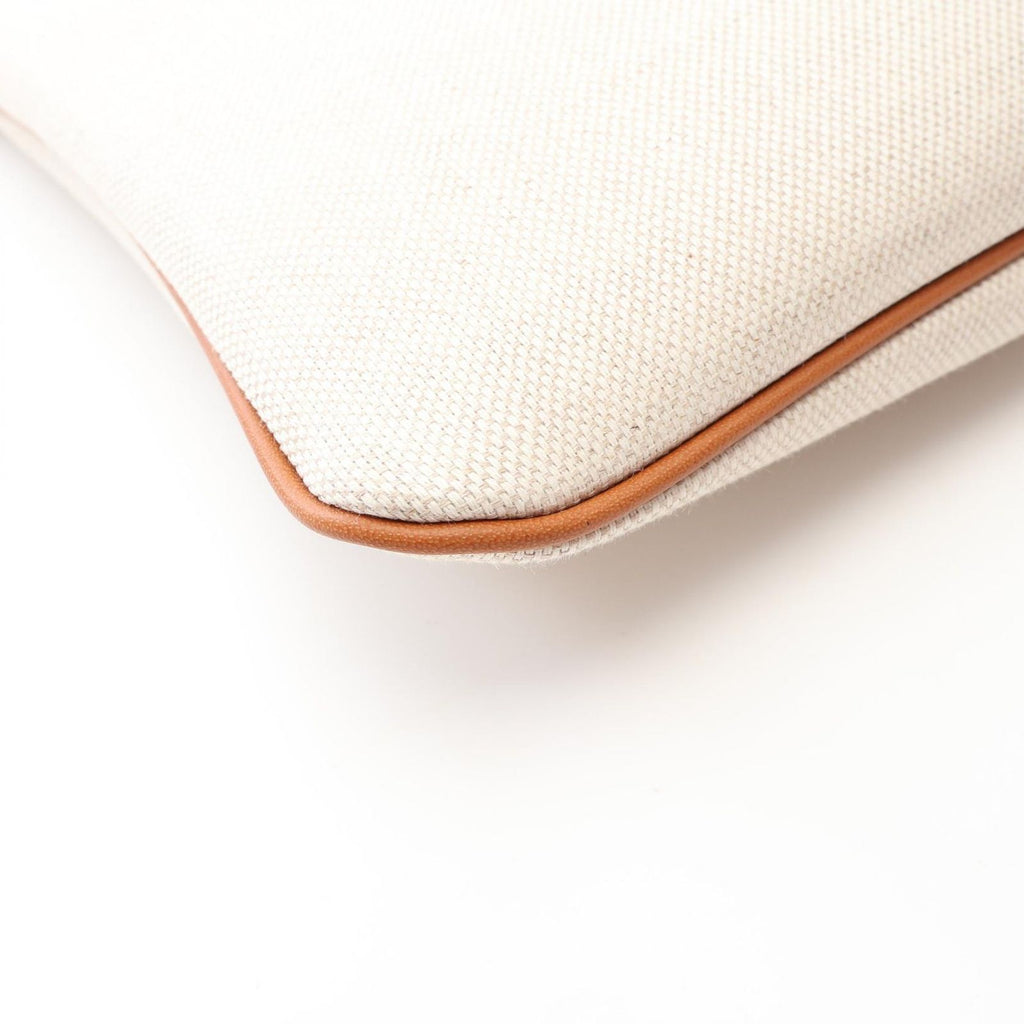 Gucci Clutch Logo Beige Brown Canvas Leather — view 5
