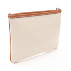 Gucci Clutch Logo Beige Brown Canvas Leather — view 2
