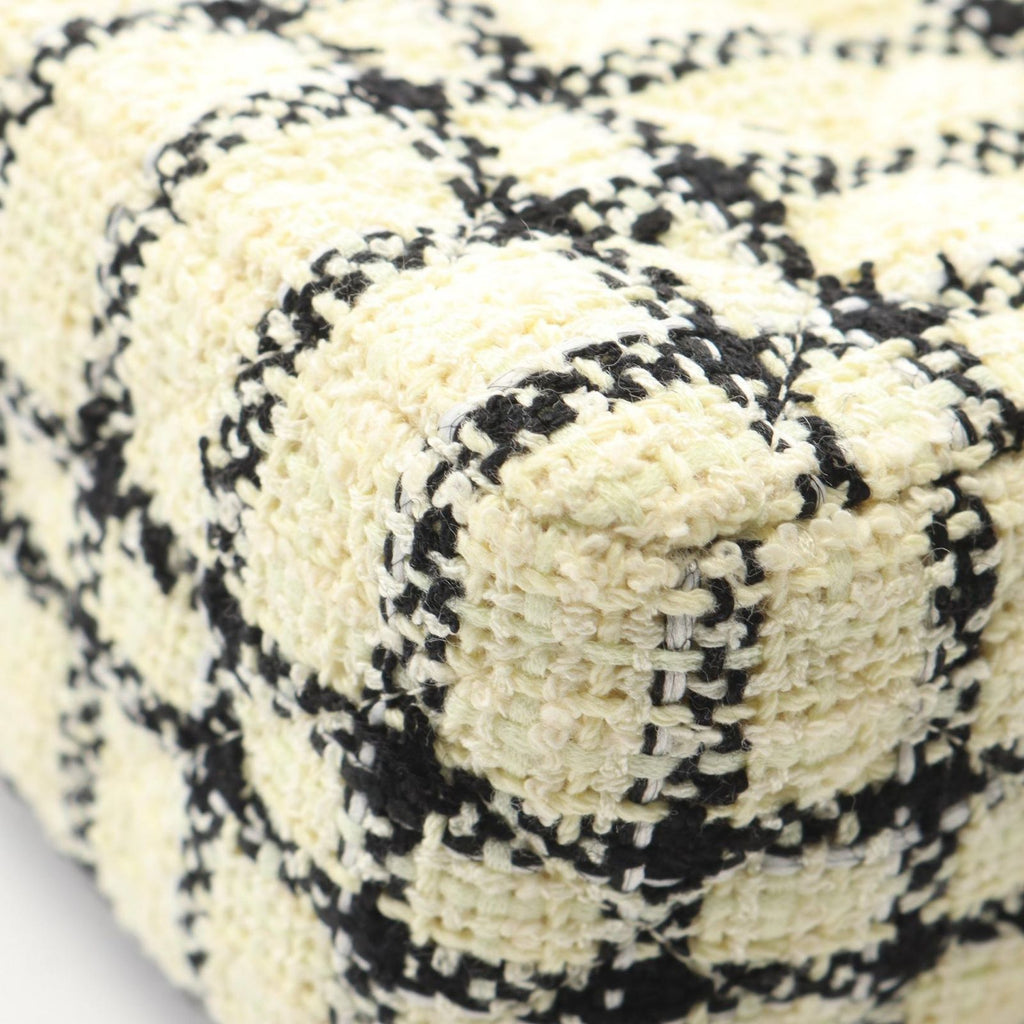 Chanel Shoulder Bag Mini Quilted 20 Cream Black Fabric Chain — view 8