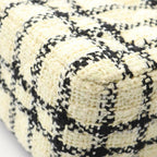 Chanel Shoulder Bag Mini Quilted 20 Cream Black Fabric Chain — view 8