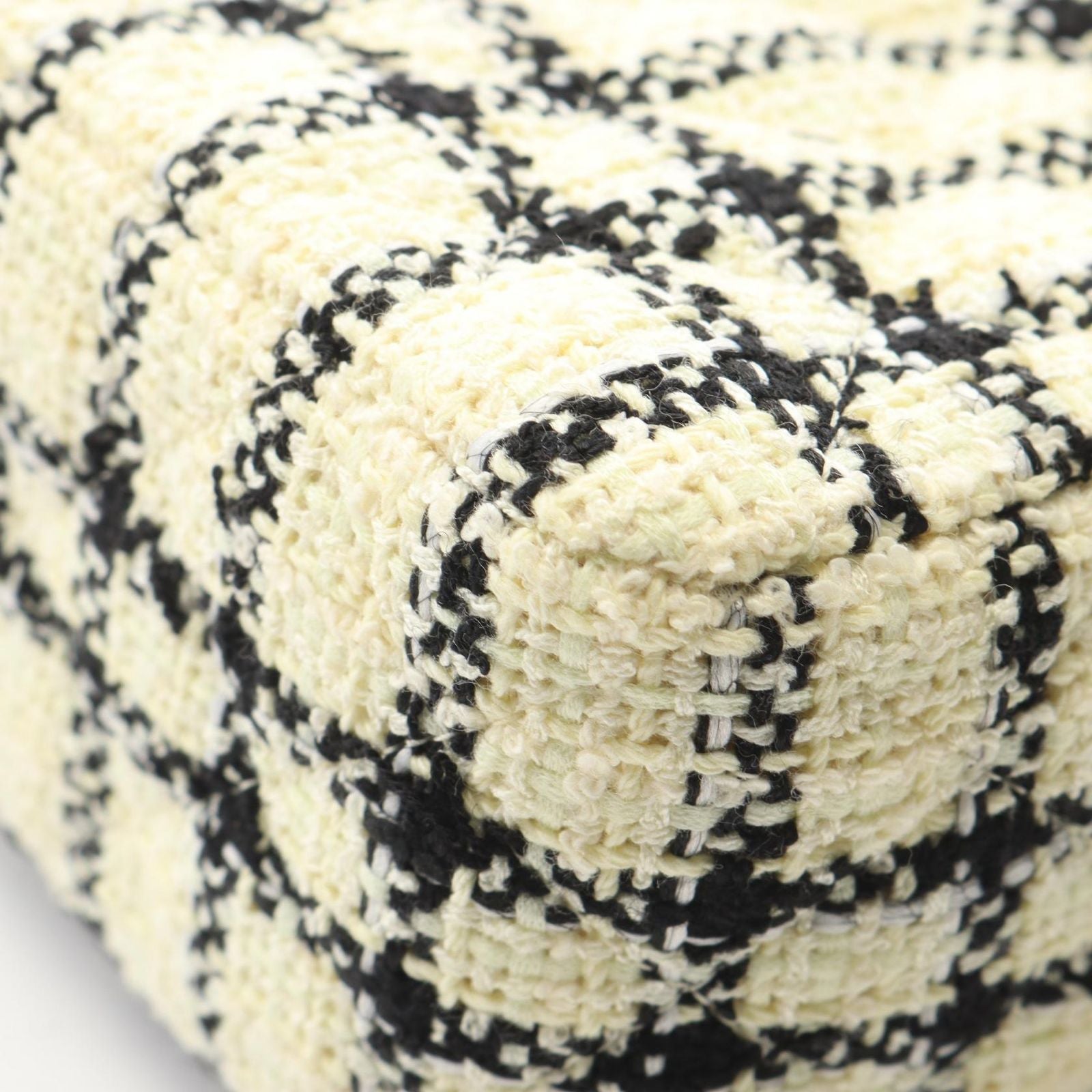 Chanel Shoulder Bag Mini Quilted 20 Cream Black Fabric Chain — view 8