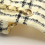 Chanel Shoulder Bag Mini Quilted 20 Cream Black Fabric Chain — view 7