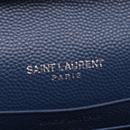 Saint Laurent Paris Shoulder Bag Cassandra Classic Navy Leather Chain Wallet — view 4