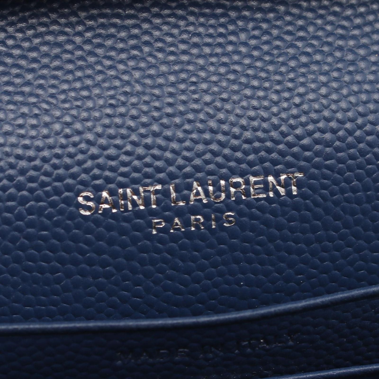 Saint Laurent Paris Shoulder Bag Cassandra Classic Navy Leather Chain Wallet — view 4