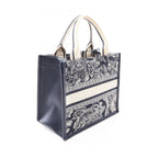 Dior Tote Book Small Toile de Jouy Reverse Embroidery 2-Way Navy Canvas — view 2