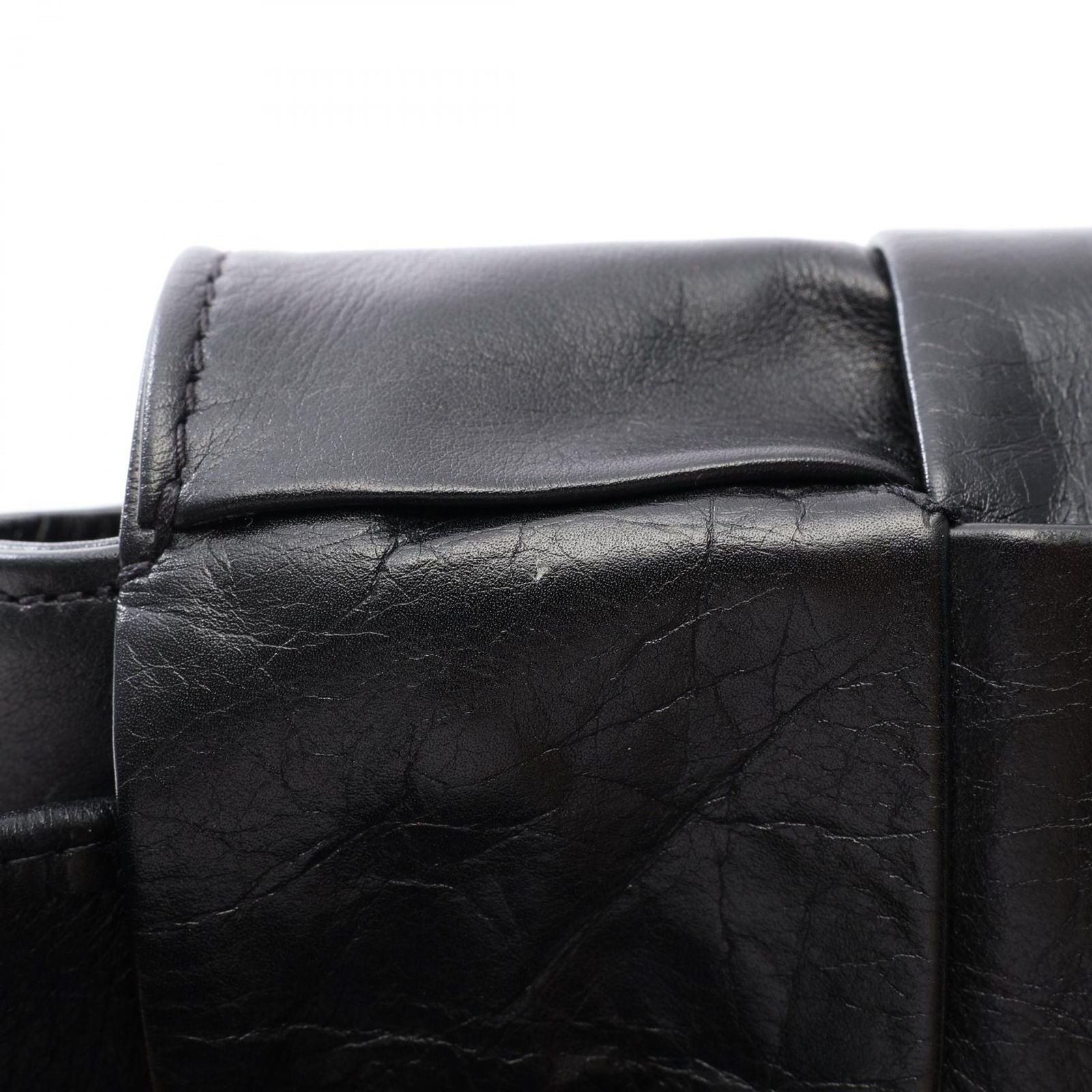 Bottega Veneta Waist Bag Cassette Maxi Intrecciato Black Leather — view 5