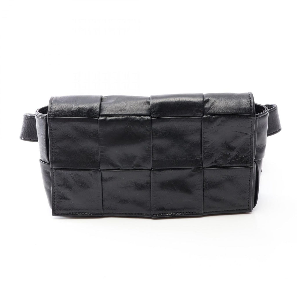 Bottega Veneta Waist Bag Cassette Maxi Intrecciato Black Leather