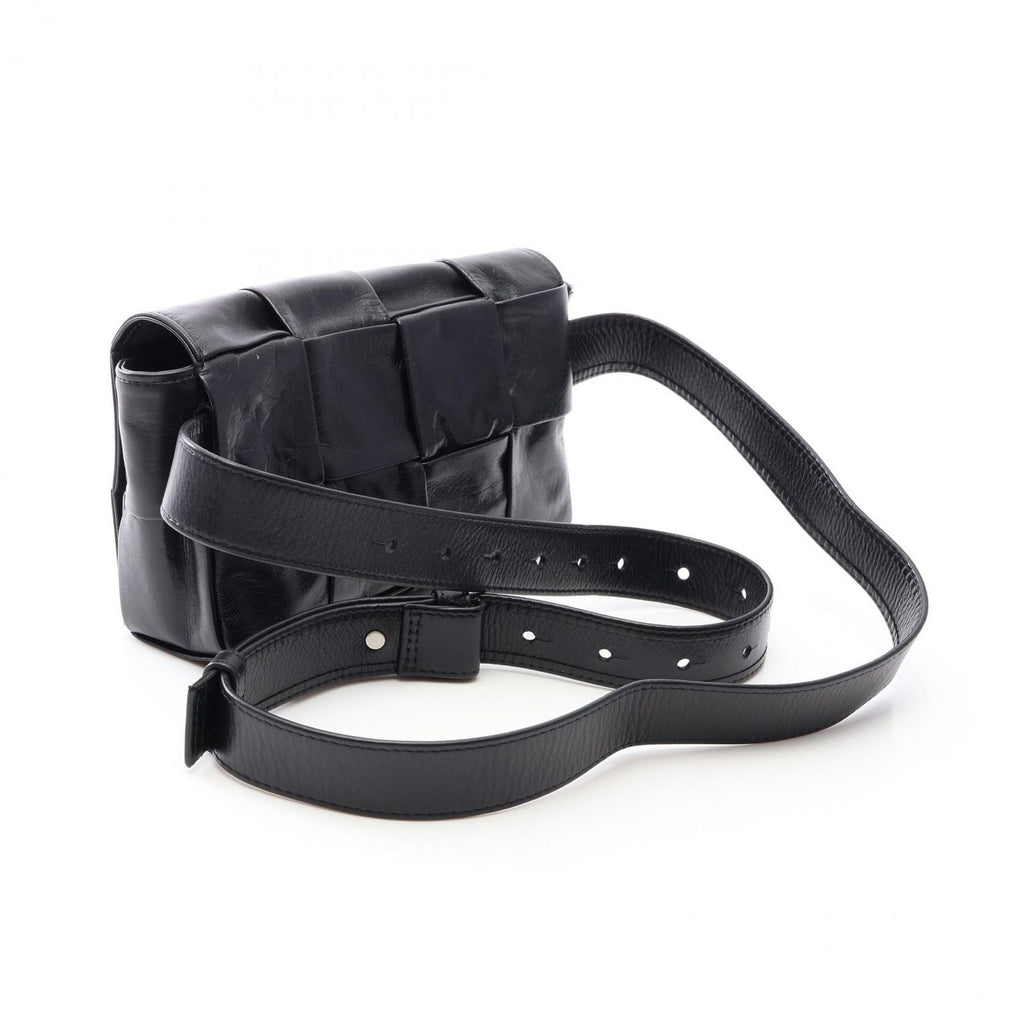 Bottega Veneta Waist Bag Cassette Maxi Intrecciato Black Leather — view 2
