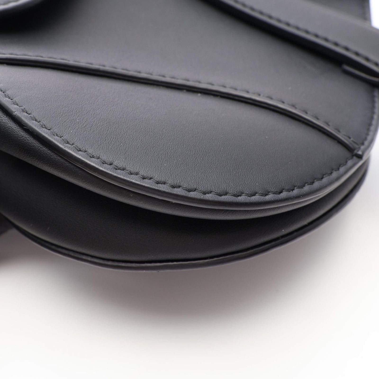 Dior Saddle Bag Mini 2-Way Black Leather — view 7