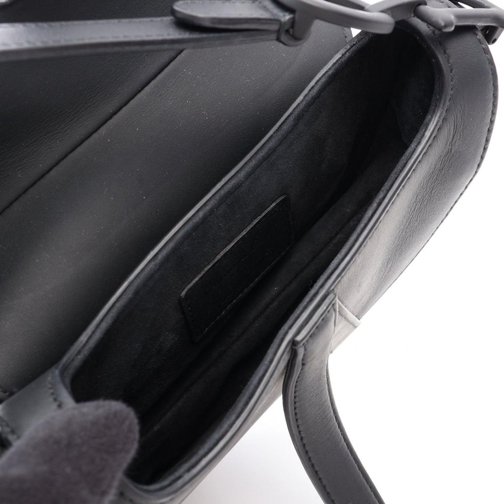 Dior Saddle Bag Mini 2-Way Black Leather — view 3