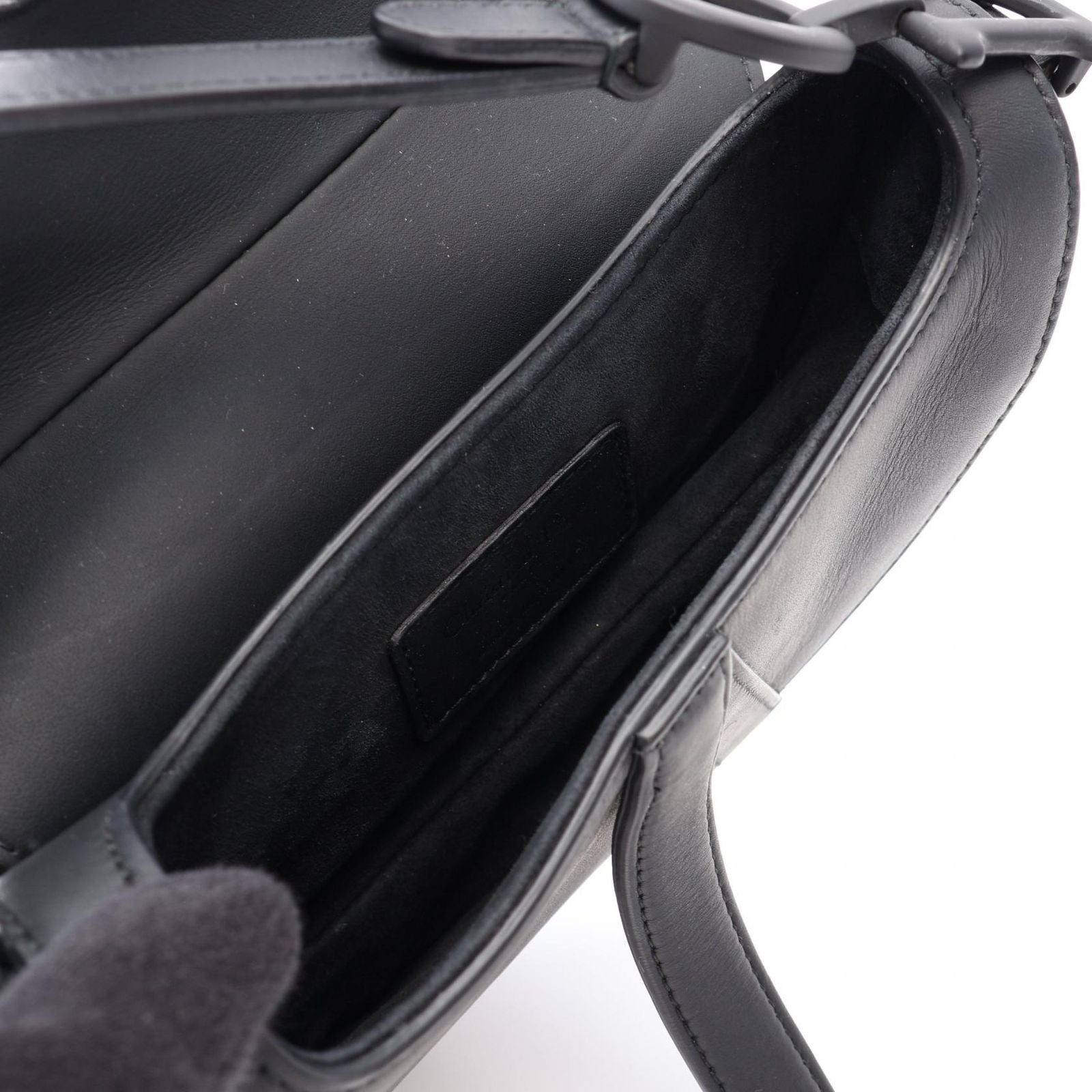 Dior Saddle Bag Mini 2-Way Black Leather — view 3