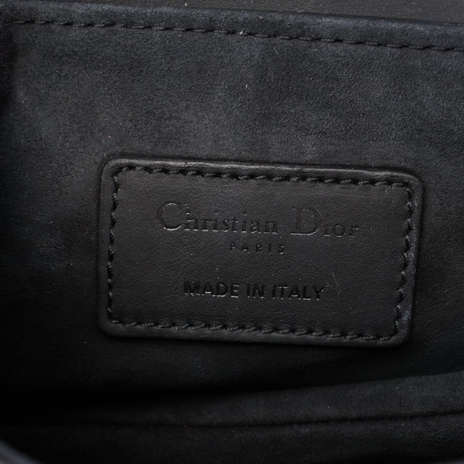 Dior Saddle Bag Mini 2-Way Black Leather — view 4