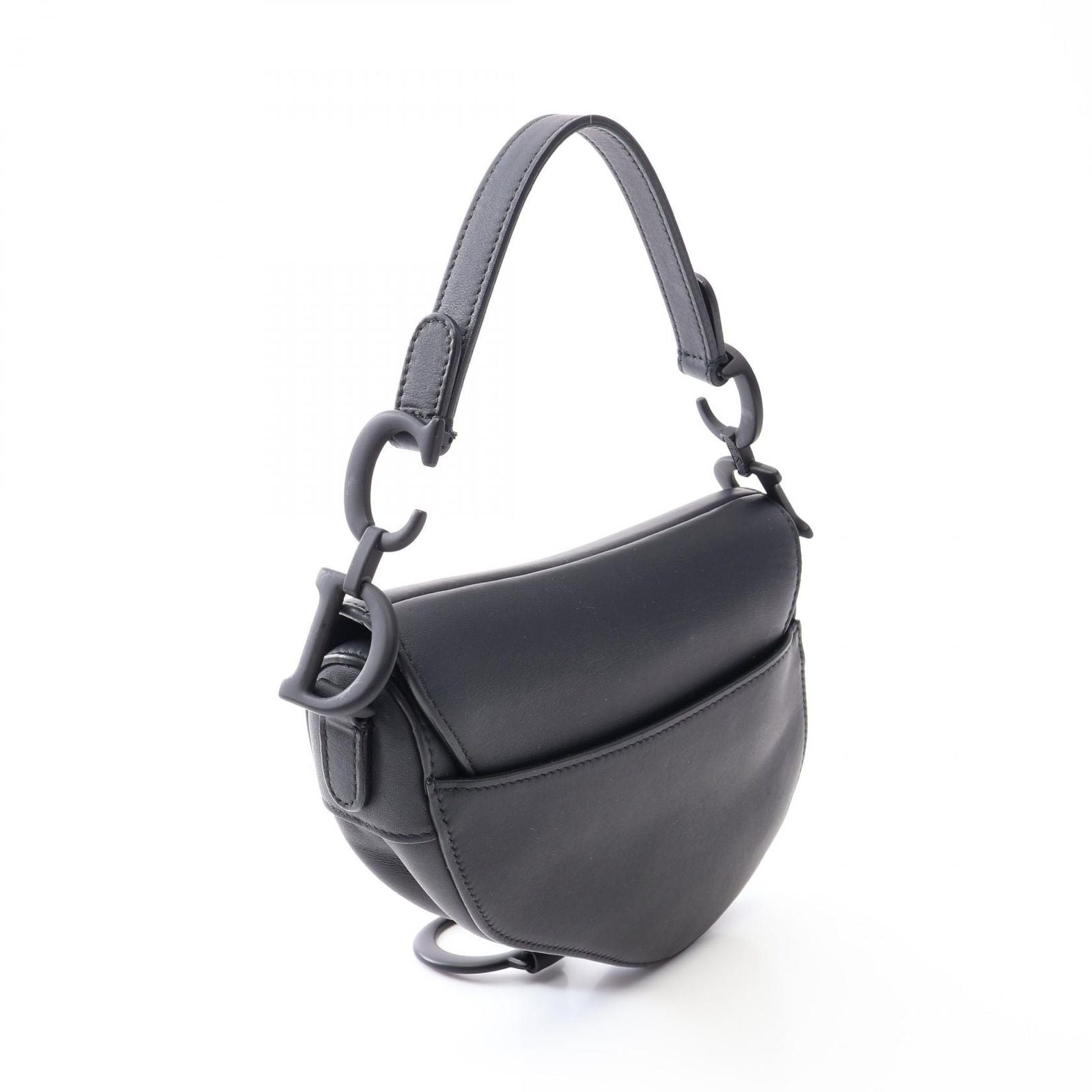 Dior Saddle Bag Mini 2-Way Black Leather — view 2