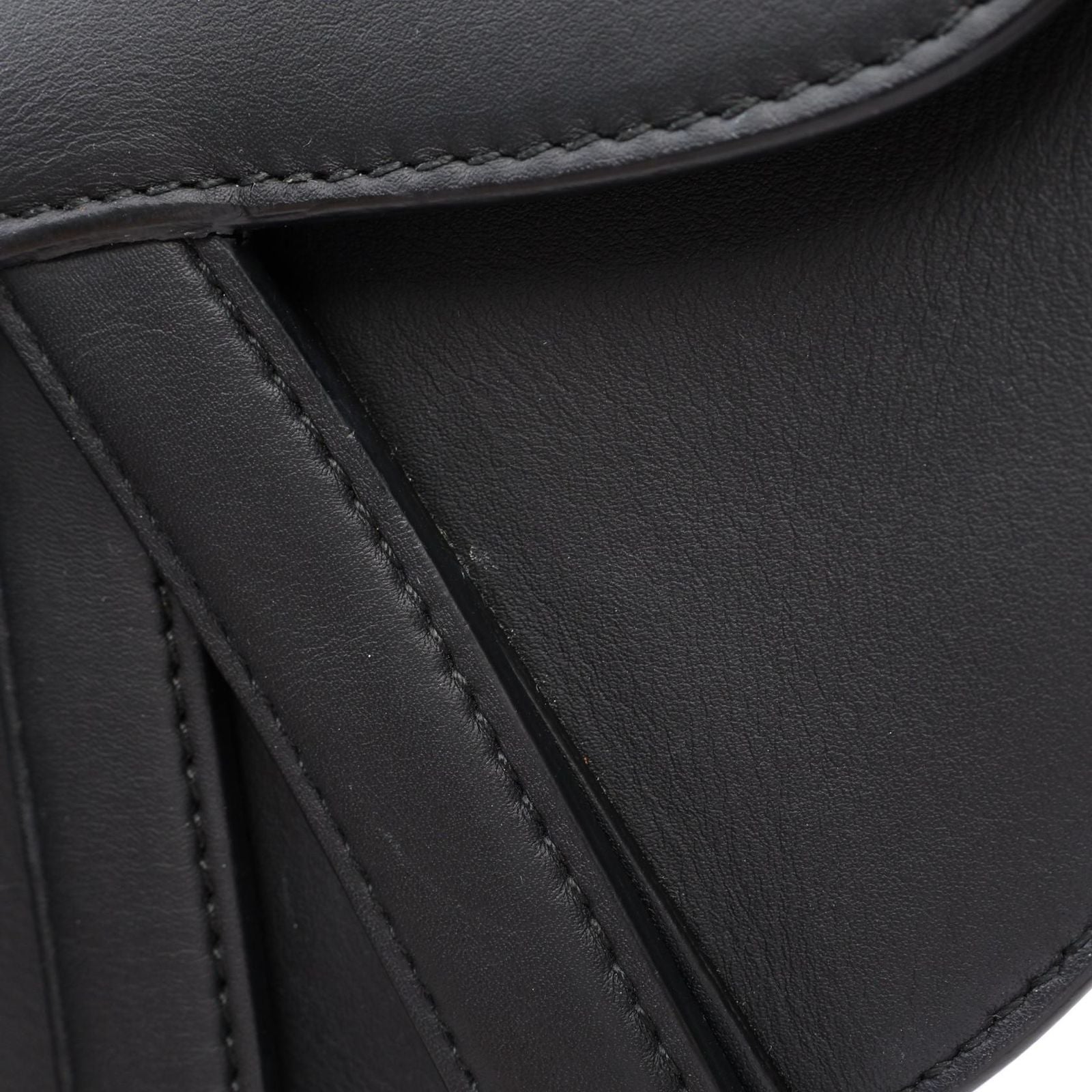 Dior Saddle Bag Mini 2-Way Black Leather — view 9