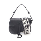 Dior Saddle Bag Mini 2-Way Black Leather