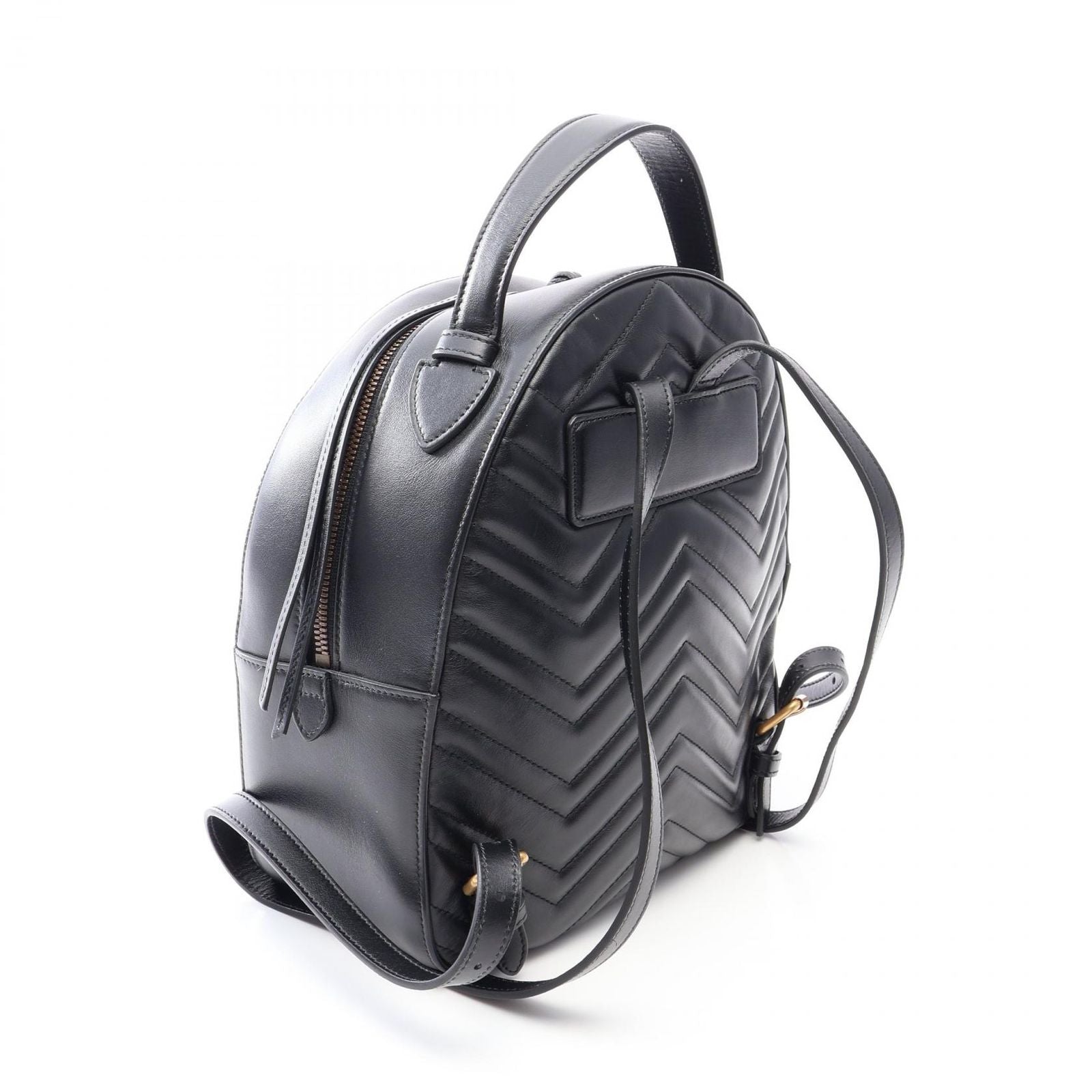 Gucci Backpack GG Marmont Black Leather — view 2