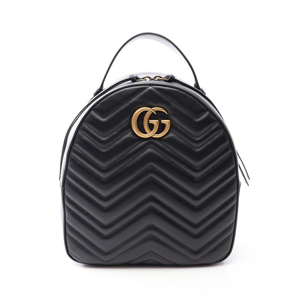 Gucci Backpack GG Marmont Black Leather