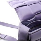 Bottega Veneta Shoulder Bag Padded Cassette Intrecciato Purple Leather — view 8